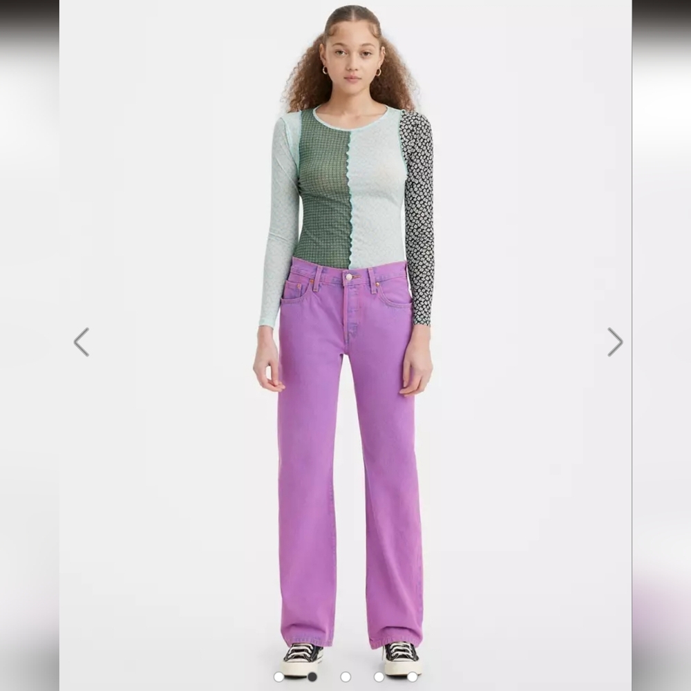 Pristine Levi's 501 '90s Purple Jeans Women's Size 29x30 - Picture 15 of 16